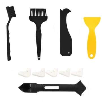 20Pcs Caulking Nozzle Tool Kit Silicone Sealant Finishing Tool Grout Scraper Caulk Remover for Door