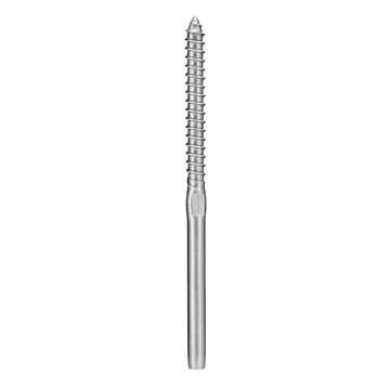 20Pcs Left Hand therad Steel Wire Rope Balustrade Kit Lag Screw Terminal Swage 3.2mm for 1/8" Cable