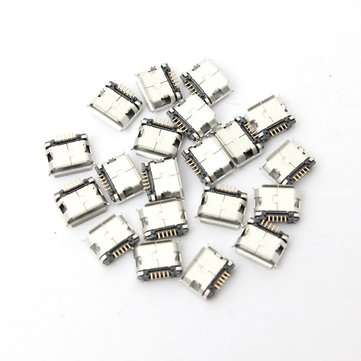 20Pcs Micro USB Type B Female Socket 5 Pin SMT SMD DIP Jack Connector Port
