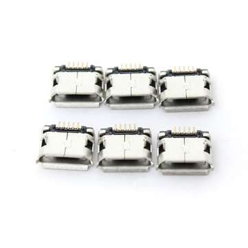 20Pcs Micro USB Type B Female Socket 5 Pin SMT SMD DIP Jack Connector Port