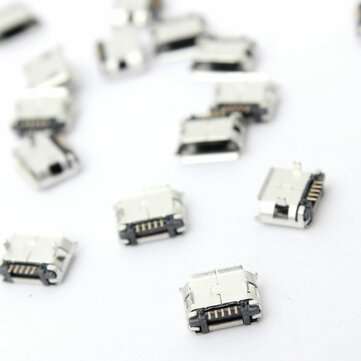 20Pcs Micro USB Type B Female Socket 5 Pin SMT SMD DIP Jack Connector Port