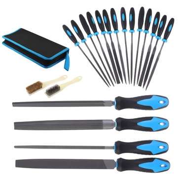 20Pcs Needle File Set Jeweler Wood Carving Steel Hand Tools Kit DIY with Bag