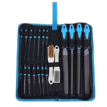 20Pcs Needle File Set Jeweler Wood Carving Steel Hand Tools Kit DIY with Bag