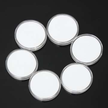 20Pcs Plastic Round Coin Holder Portable Storage Case Boxes Container 5 Size Pad