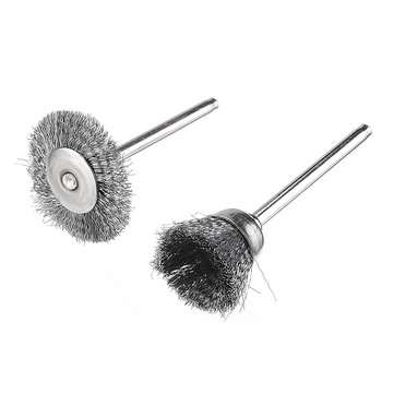 20pcs Stainless Steel Wire Brush Set Cleaner Polishing Brushes Cup Wheel For Dremel Rotary Tool