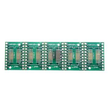 20pcs SOP20 SSOP20 TSSOP20 To DIP20 Pinboard SMD To DIP Adapter 0.65mm/1.27mm To 2.54mm DIP Pin Pitc