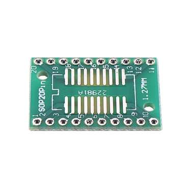 20pcs SOP20 SSOP20 TSSOP20 To DIP20 Pinboard SMD To DIP Adapter 0.65mm/1.27mm To 2.54mm DIP Pin Pitc