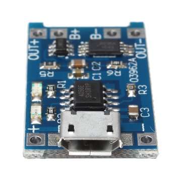 20pcs USB 3.7V 3.6V 4.2V 1A 18650 TP4056 Lithium Battery Charger Module Charging Board Li-ion Power