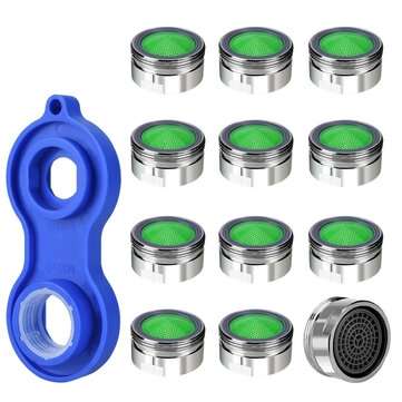 20Pcs Water Saving Aerator Copper Faucet Nozzle Aerator Wrench Jet Regulators Filter Spare Part for