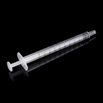 20Pcs/Set 1ml Plastic Dispensing Syringe Injector No Needles 0.01ml Graduation for Refilling and Mea