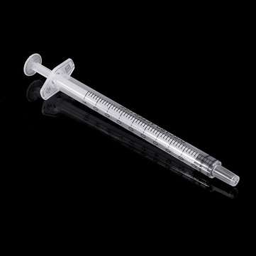 20Pcs/Set 1ml Plastic Dispensing Syringe Injector No Needles 0.01ml Graduation for Refilling and Mea