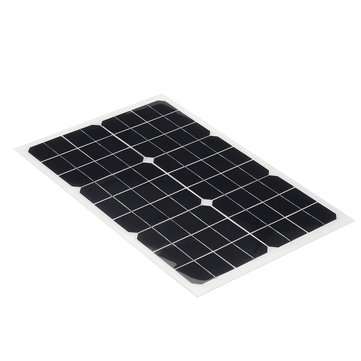20W 18V Solar Panel with 3m Cables Rear Junction Box for Outdoor Portable Emergency Charging