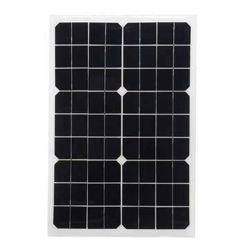 20W 18V Solar Panel with 3m Cables Rear Junction Box for Outdoor Portable Emergency Charging