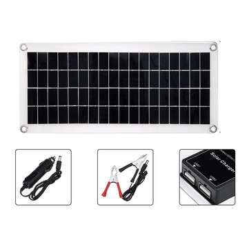 20W 18V Dual USB Portable Durable Solar Panel with 4XSuckers & Cables