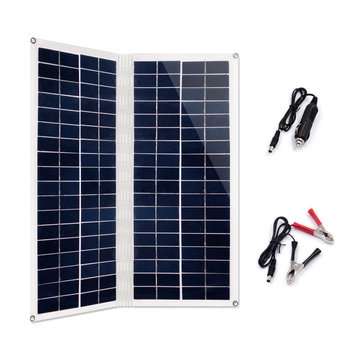 20W 420*380*3mm Folding PET Monocrystalline Silicon Solar Panel with Cable Dual USB