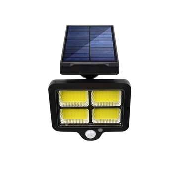 20W IP67 Waterproof Outdoor Solar Powered LED Wall Solar Ligh... (TYPE: FOURGRID140COBREMOTECONTROL)