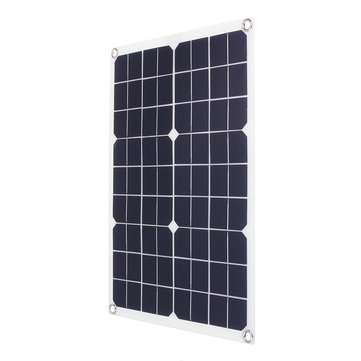 20W DC5V Monocrystalline Ultra-thin Solar Panel Rear Wiring USB Port with Cable