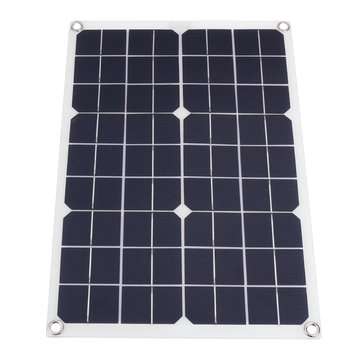 20W DC5V Monocrystalline Ultra-thin Solar Panel Rear Wiring USB Port with Cable