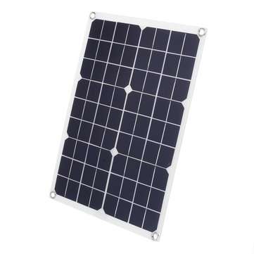 20W DC5V Monocrystalline Ultra-thin Solar Panel Rear Wiring USB Port with Cable
