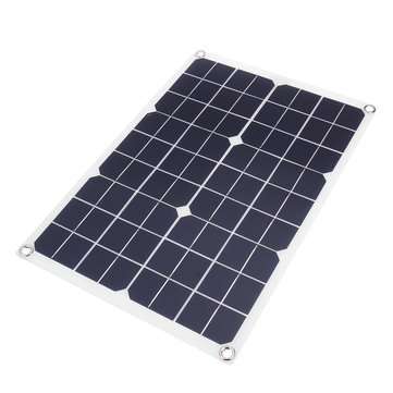 20W DC5V Monocrystalline Ultra-thin Solar Panel Rear Wiring USB Port with Cable