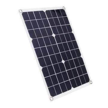 20W DC5V Monocrystalline Ultra-thin Solar Panel Rear Wiring USB Port with Cable