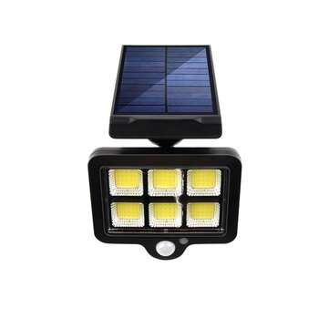 20W IP67 Waterproof Outdoor Solar Powered LED Wall Solar Light... (TYPE: SIXGRID120COBREMOTECONTROL)