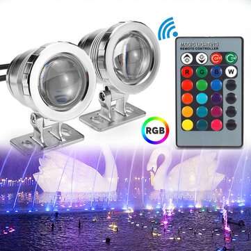 20W RGB LED Light Fountain Pool Pond Spotlight Underwater Waterproof With Remote (VOLTAGE: DC12V)