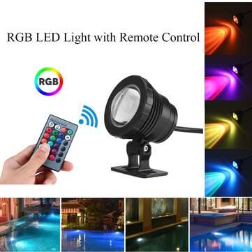 20W RGB LED Light Fountain Pool Pond Spotlight Underwater Waterproof + Remote (VOLTAGE: DC12V)