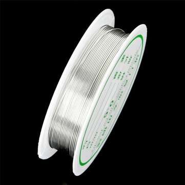 2-1.0mm Craft Beading Wire Silver Copper Wire For Bracelet Necklace Jewelry DIY Acc... (SIZE: 0.6MM)