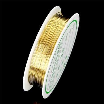 2-1.0mm Craft Beading Wire Gold Copper Wire For Bracelet Necklace Jewelry DIY Acces... (SIZE: 1.0MM)
