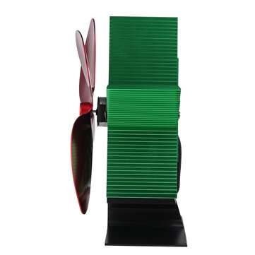 210CFM 4 Blades Christmas Stove Fan Heat Powered Saving Fireplace Wood Log Burne