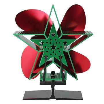 210CFM 4 Blades Christmas Stove Fan Heat Powered Saving Fireplace Wood Log Burne