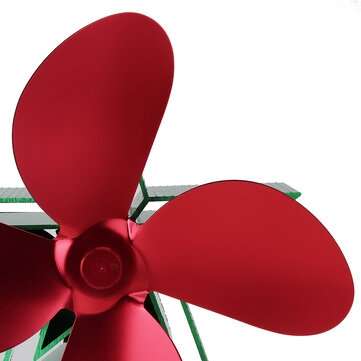 210CFM 4 Blades Christmas Stove Fan Heat Powered Saving Fireplace Wood Log Burne