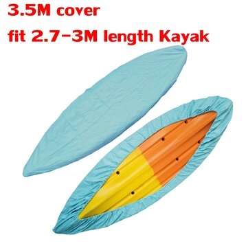210D 3.5M/4.5M/5.1M Boat Kayak Cover Canoe Dust Rain Waterproof UV Resistant Blue (LENGTH: 3.5M)
