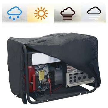 210D Oxford Cloth Black  Weatherproof Waterproof Dustproof Generator Cover Protector (SIZE: #1)