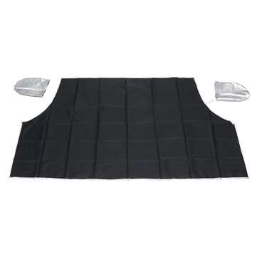 210x123.5x146cm Magnetic Car Windshield Snow Cover Sun Dust Ice Frost Protector S... (COLOR.: BLACK)