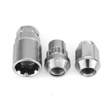 21pcs M12x1.5mm Locking Wheel Lock Nuts 60 Degree Tapered Security Bolts Key For Ford