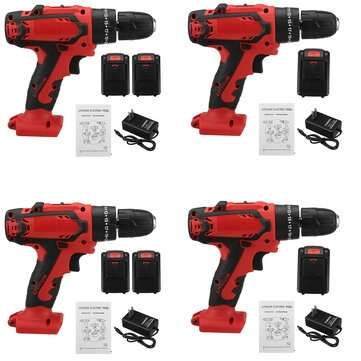 21V Cordless Electric Drill Screwdriver Impact... (BATTERY: TWOBATTERIES | TYPE: WITHIMPACTFUNCTION)