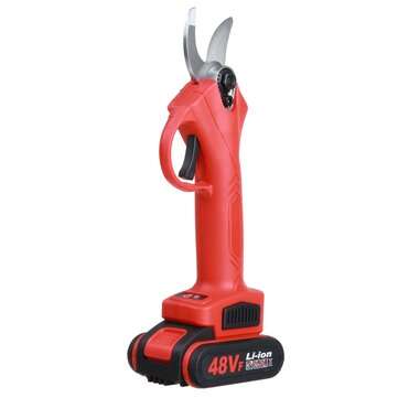 21V Electric Pruning Shears Rechargeable Garden Branches Sciss... (BATTERY: ONEBATTERY | COLOR: RED)