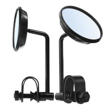 22/25MM Universal Motorcycle Scooter Handlebar Back Rear View Side Mirrors (COLOR.: BLACK)