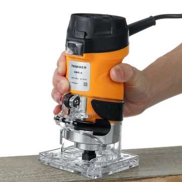 2200W 6.35mm Electric Handheld Machine Trimmer 6-Gear Adjustable Woodworking Palm Router Wood Carvin