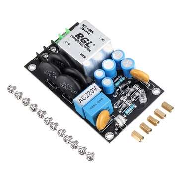 220V 100A Class A Power Amplifier Soft Start Delay Temperature Protection Board with Gas Discharge T