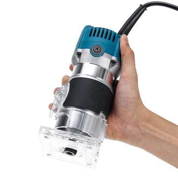 220V 30000RPM Electric Hand Trimmer 1200W Wood Laminator Palm Router Woodworking Joiner Cutting Plan