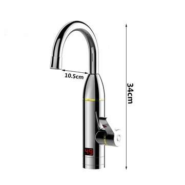 220V 3kW Instant Electric Hot Faucet Fast Water Heater Bathroom Kitchen Tap LED Display