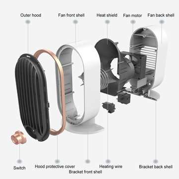 220V 700W Powered Portable Electric Air Space Heater Fast Heating Thermostat Hot
