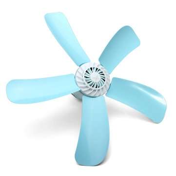 220V 7W Energy-saving Mini Ceiling Cool Fan Electric Anti-mosquito Lake Green Fan with 5 Leaves