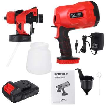 220V 800ml Electric Paint Spray Guns Portable Painting Tool Paint Machine Sprayer 2000mAh 30000RPM
