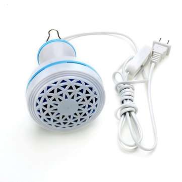 220V 7W Portable 6 Blades Mini Ceiling Fan with White ABS Blades Power Plug Switch Energy Saving Fan