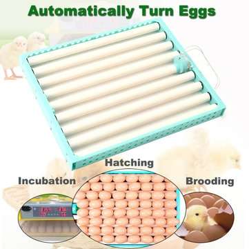 220V Chicken Eggs 360 Turner Automatic Duck Quail Bird Poultry Egg Incubator Tray