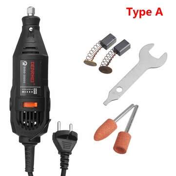 220V Electric Grinder Machine Set Rotary Tools DIY Wood Carving Milling Polishing Engraver (TYPE: A)